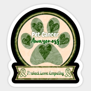 Pet Cancer Awareness Wilderness Edition Sticker